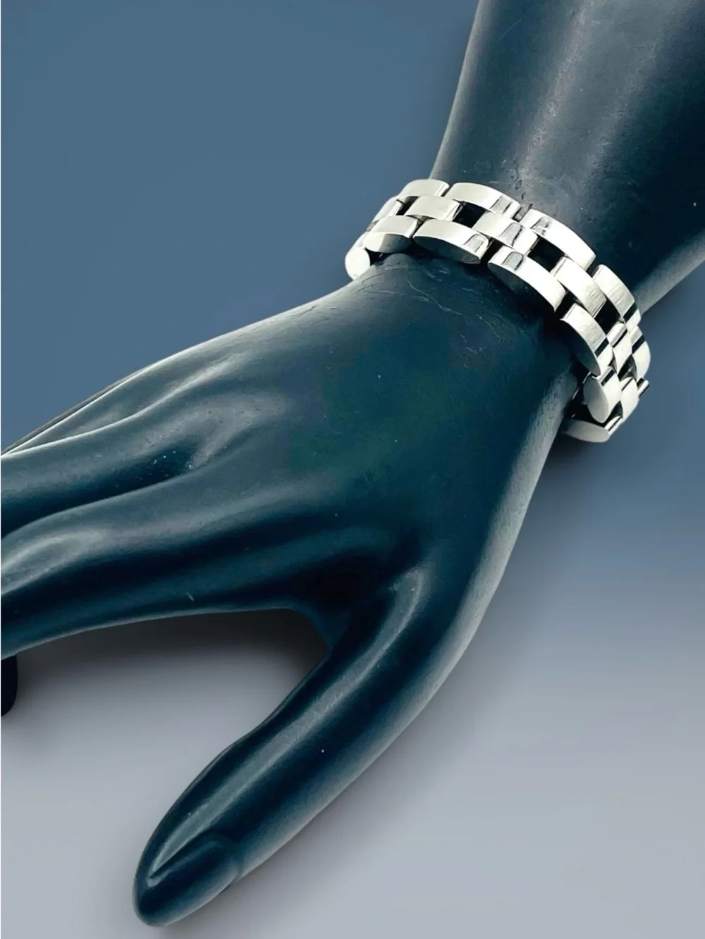 Men’s Stainless Steel Watch Link Style Chain Bracelet Substantial Statement